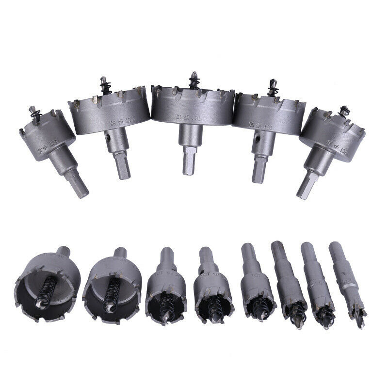 6-членен комплект пробивни инструменти от твърда сплав и неръждаема стомана за метални плочи