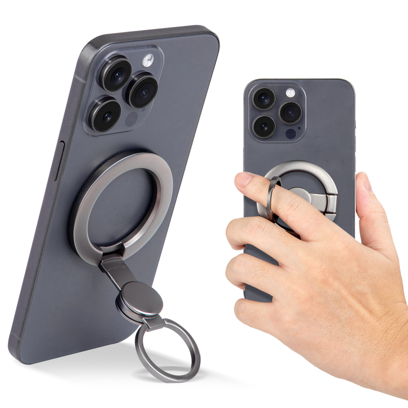Shanshui MagSafe mágneses gyűrűtartó a telefonhoz, ötvözet, 360° forgás, összecsukható, univerzális