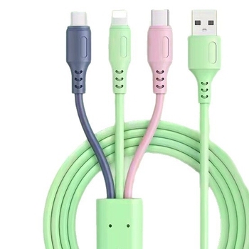 3-в-1 кабел за данни с бързо зареждане: Lightning, Micro USB, USB-C – 3A изход