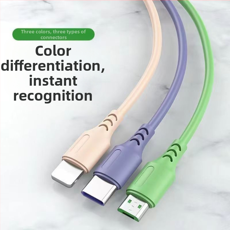 3-в-1 кабел за данни с бързо зареждане: Lightning, Micro USB, USB-C – 3A изход