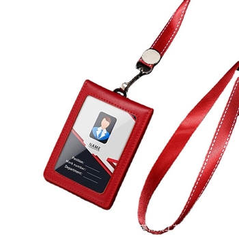 Кожена поставка за служебна карта с шнур – Inbosan Work Card Holster-1, Тип карта, Печат на лого Can, Ръчна изработка/термотрансфер/ситопечат