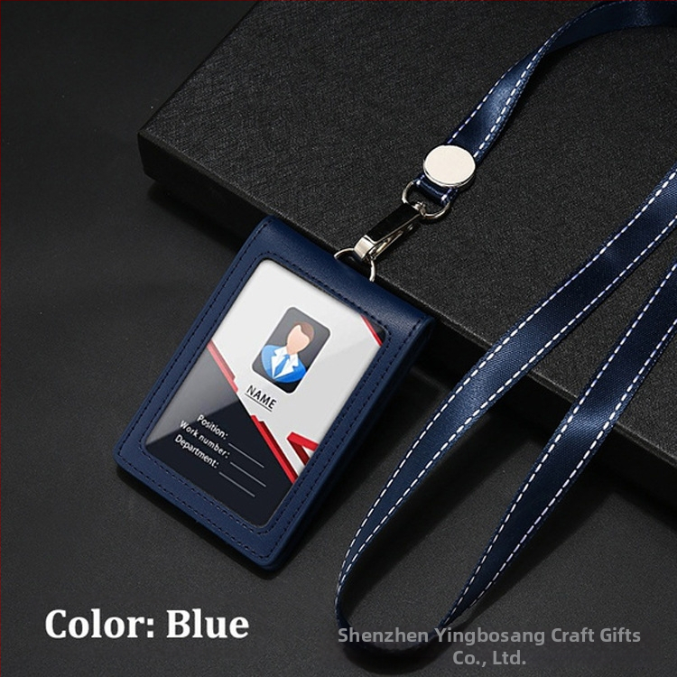 Кожена поставка за служебна карта с шнур – Inbosan Work Card Holster-1, Тип карта, Печат на лого Can, Ръчна изработка/термотрансфер/ситопечат