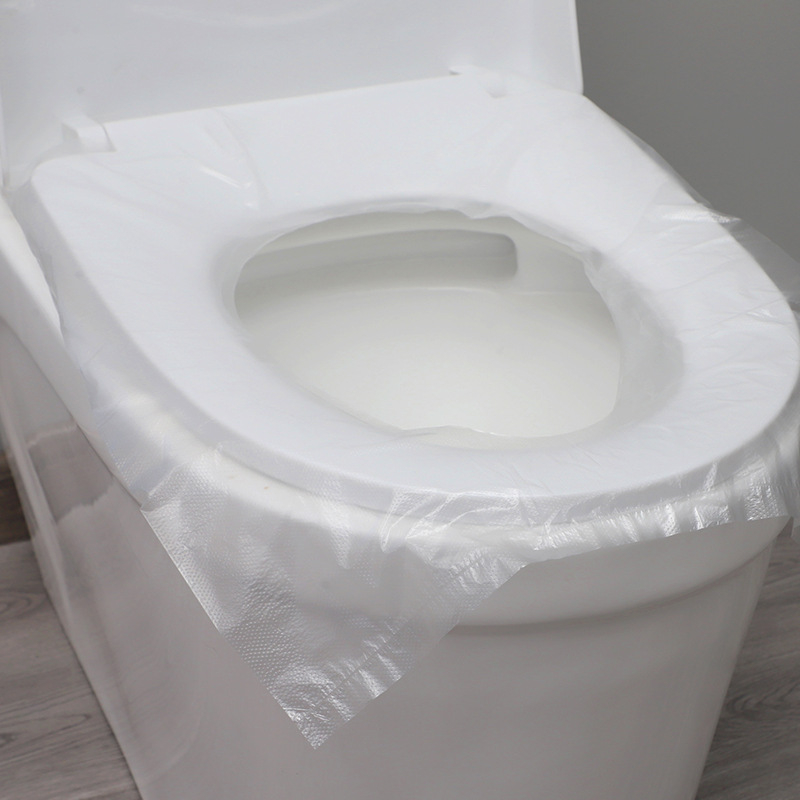 PE vienkartinis tualeto kilimėlis kelionėms, skaidrus, storesnis, atsparus vandeniui ir nešvarumams