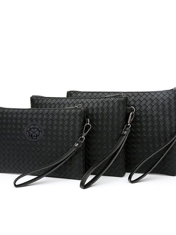 Vīriešu klučs soma no mīksta PU ādas, dzīvnieku raksts, ūdensizturīga, poliestera oderes, biznesa stils