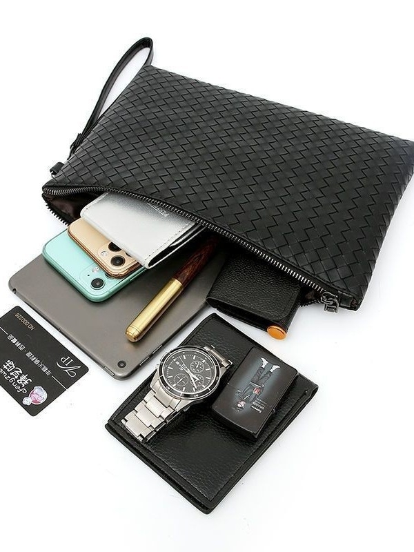 Vīriešu klučs soma no mīksta PU ādas, dzīvnieku raksts, ūdensizturīga, poliestera oderes, biznesa stils