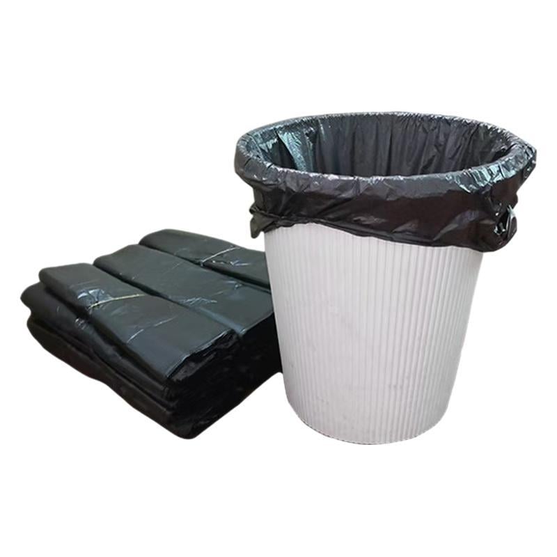 Egyszer használatos szemeteszsákok, fekete, mellény-stílusú, háztartási használatra, konyha és kollégium részére, vastagított és tartós, HDPE, 10 000 darab