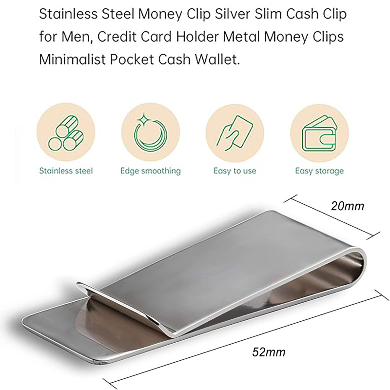 Nerūdijančio plieno kortelių laikiklių rinkinys, 12 vnt., Unisex, 2025 m. pavasaris, kasdieniam naudojimui