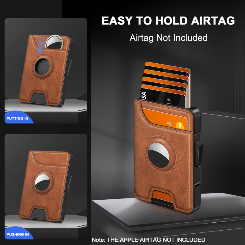 Uniseks futrola za kreditne kartice s karbonskim uzorkom, preklopno zatvaranje, velika kapaciteta, anti-magnetno, unutarnja aluminijska podstava