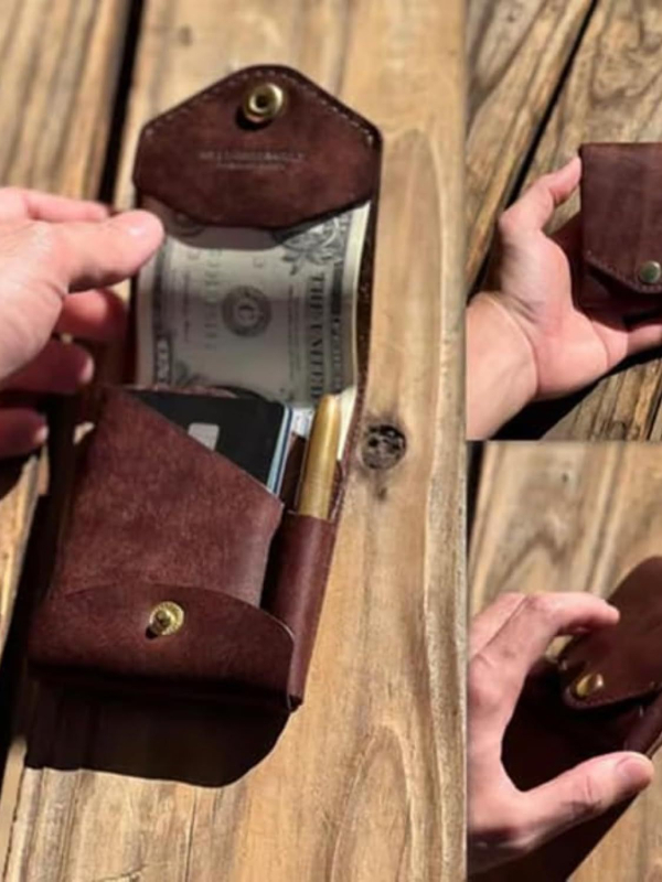 PU bőr kártyatartó pénztárca, vízszintes négyzet alakú, zárt nyitás, kártyatartó rekesz, uniszex