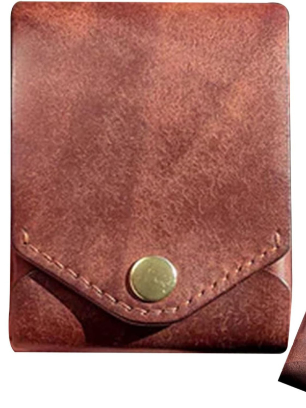 PU bőr kártyatartó pénztárca, vízszintes négyzet alakú, zárt nyitás, kártyatartó rekesz, uniszex