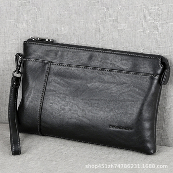 Pánska PU kožená clutch taška – veľká kapacita, vzor s písmenami, podšívka z polyesteru, každodenné použitie