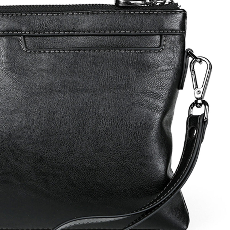 Pánska PU kožená clutch taška – veľká kapacita, vzor s písmenami, podšívka z polyesteru, každodenné použitie