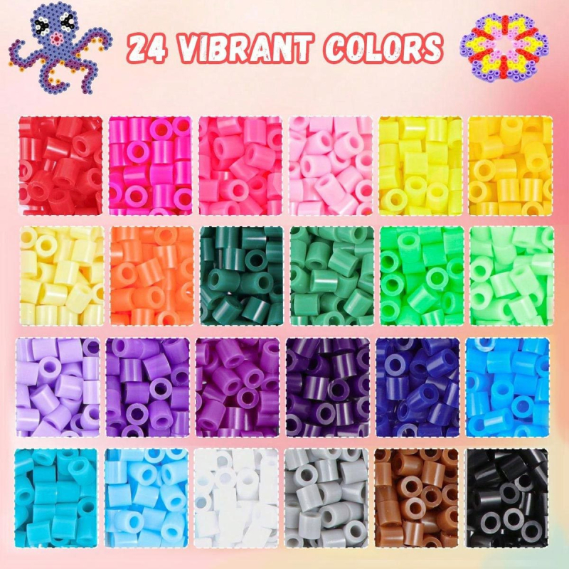 Kit DIY mărgele Fusion – din plastic, ambalaj cutie colorată, potrivit pentru 14+ ani, categorie plăci plate
