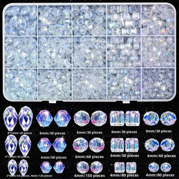 Sada korálok na DIY šperky — plastové/živicové korálky, epoxidové spracovanie, kód LXL2, Jarné 2024