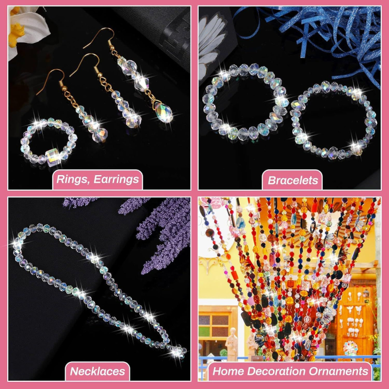 Set perlica za DIY nakit — plast/smola perle, epoksijska obrada, kod LXL2, proljeće 2024