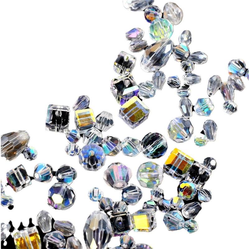 Set perlica za DIY nakit — plast/smola perle, epoksijska obrada, kod LXL2, proljeće 2024