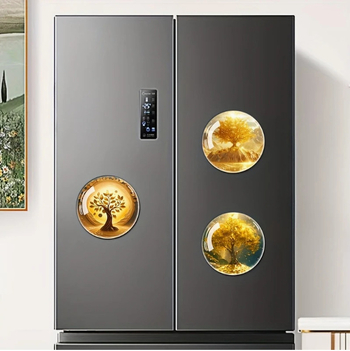 Γυάλινος μαγνητής ψυγείου με σχέδιο Money Tree – μοντέρνος στυλ, κατάλληλο δώρο