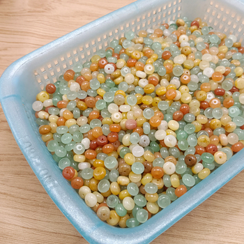 Αξεσουάρ για σκουλαρίκια: 5 χάντρες από νεφρίτη με διαχωριστικά, DIY εξαρτήματα, χειροποίητο, φυσικός νεφρίτης