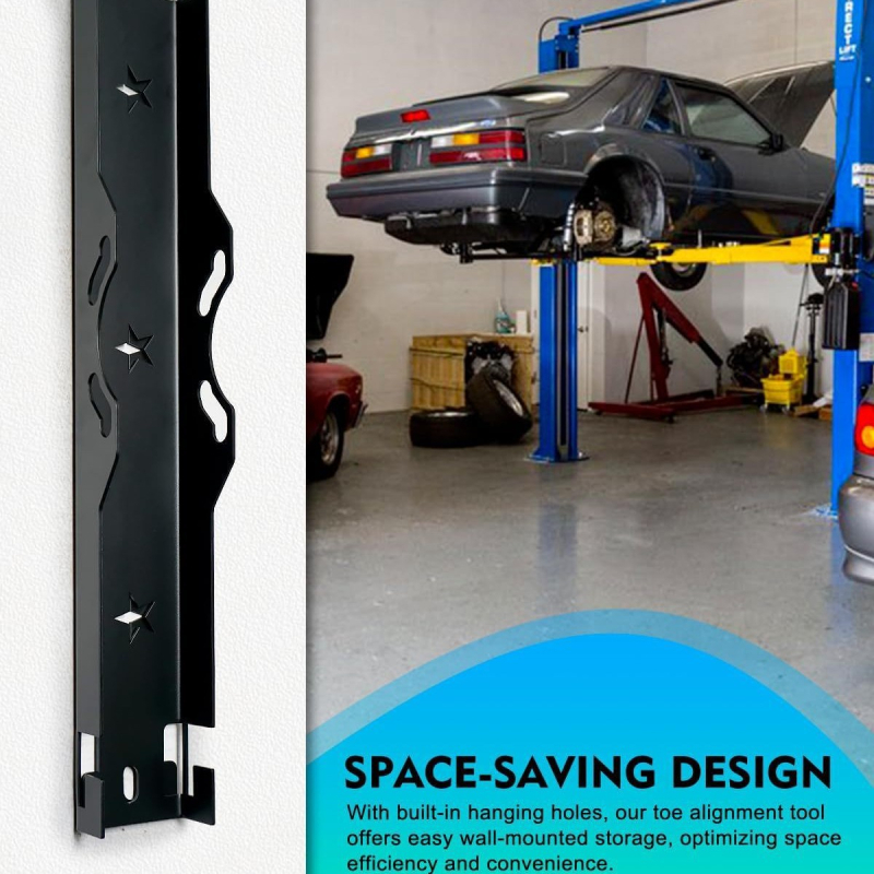 Nem újratölthető kerék-állítási eszköz akasztónyílásokkal, fém toe-állító lemez, univerzális, snap-on rögzítés