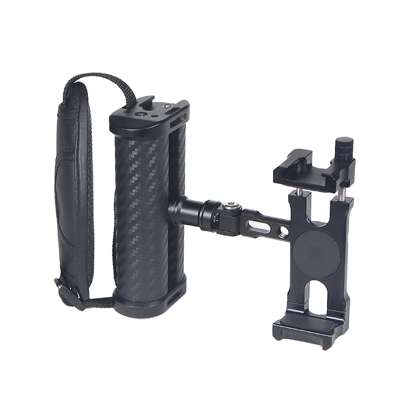 Αλουμινένια λαβή για κινητή φωτογράφηση με περιστροφή 360° (VLog), συμβατή με Apple, Huawei, Xiaomi, OPPO και άλλες συσκευές; μέγιστο φορτίο 2–5 kg.