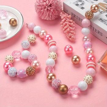 Ακρυλικά Χάντρες Σετ — 50 τεμάχια, Χαλαστές Χάντρες για DIY Κατασκευή Κοσμημάτων (Καλοκαίρι 2024)