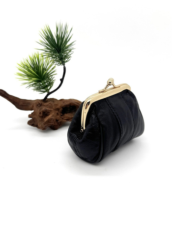 Igaz bőr pénztárca érmékhez cipzárral és kártyatartóval, uniszex, városi egyszerű stílus