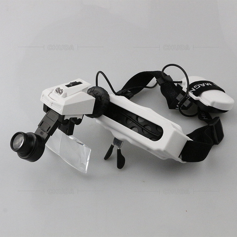 Mae Gonifi galvos didinamoji lupa su LED apšvietimu, 8 lęšiai, modelis 9892E