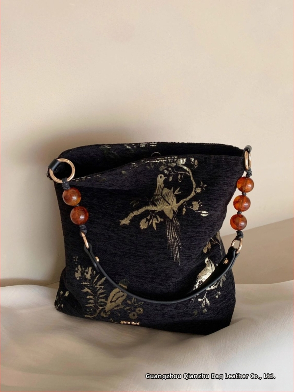 Dámska taška do práce v štýle literatúry a umenia v národnom štýle, plátená, tote taška, vertikálny štvorcový tvar, magnetické zapínanie