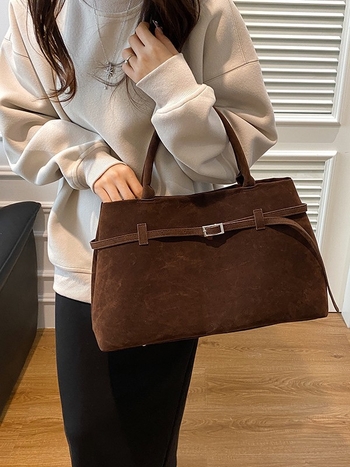 Puppy torba od veluru koze jelena, vodoravni kvadratni oblik, magnetsko zatvaranje, skriveni džep na zipu, za svakodnevnu uporabu