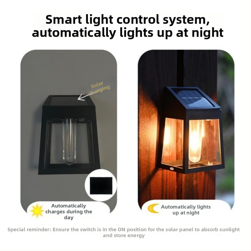 Wl11851 Vonkajšia LED stenová lampa s ručným spínačom, vodotesná, 6–12 h prevádzka