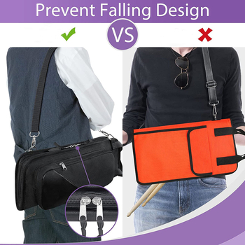 Чанта за барабанни палки, Oxford плат, водоустойчива и лека, презрамка с въздушна възглавница, модел 512365