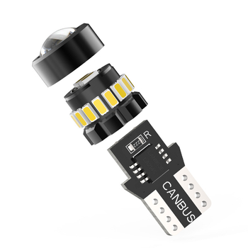 Λάμπα LED T10 με φακό για φως πινακίδας και ένδειξη πλάτους, 12V, 2.1W, 18SMD 3014, αποκωδικοποίηση 12V-50V