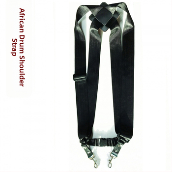 Ζώνη για αφρικανικό τύμπανο, ευρύ ιμάντας ώμου, κατάλληλη για ενήλικες και παιδιά, μοντέλο PP-66, υλικό: βοδινό δέρμα