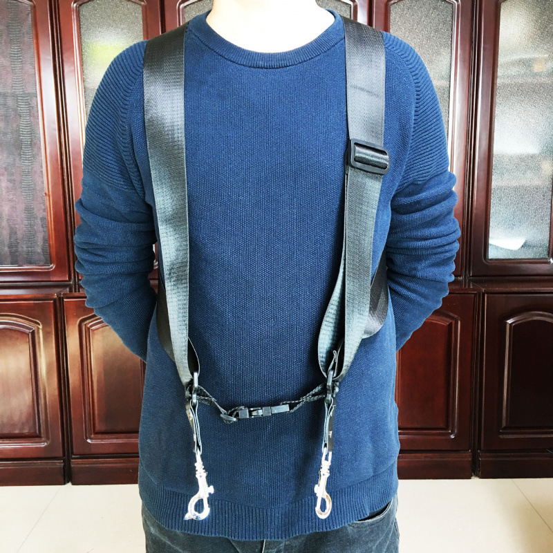 Ζώνη για αφρικανικό τύμπανο, ευρύ ιμάντας ώμου, κατάλληλη για ενήλικες και παιδιά, μοντέλο PP-66, υλικό: βοδινό δέρμα