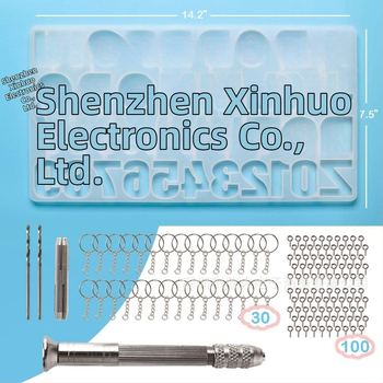 Μορφή σιλικόνης για γράμματα από ρητίνη, 134 τεμάχια, Xinhuo