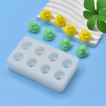 Силиконова форма за кекс с форма на пате, осем кухини