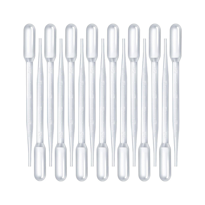 JM vienkartinė plastikinė graduota pipetė, pakuotėje 100 vnt, namų skysčių perdavimui