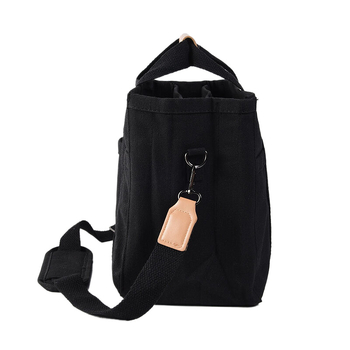 Platnena torba za majku s unutarnjim odjeljkom, otvoreni gornji dio, vodoravni kvadratni oblik, jedna naramenica