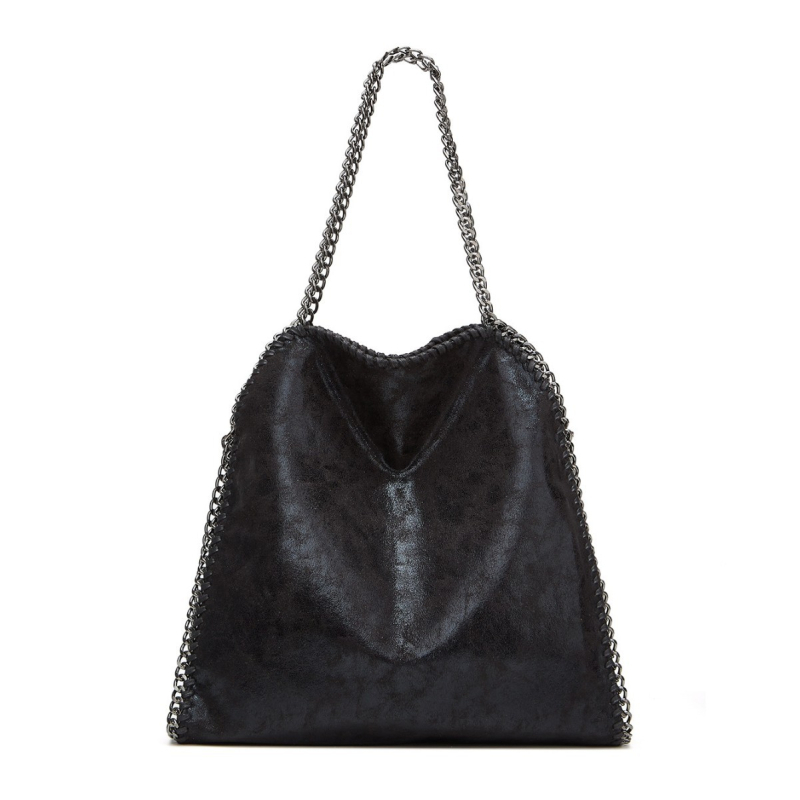 Ženska torbica preko ramena s lancem, retro petokraka zvijezda motiva, veliki kapacitet, vertikalni kvadratni oblik, zatvarač