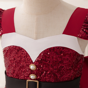 Παιδικό φόρεμα Πριγκίπισσα με παγιέτες, κοντά φτερωτά μανίκια — βραδινό φόρεμα (Κύριο ύφασμα: πολυεστέρας 65%, επένδυση 35%; Τεχνολογία υφάσματος: πιέτες, επίστρωση, ενζυμικό πλύσιμο; Στυλ: Πριγκίπισσα; Εποχή: όλο το χρόνο)