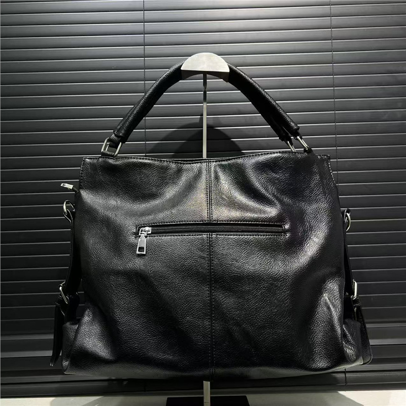 Tote torba od PU-a, gradski jednostavan stil, zatvaranje zatvaračem, horizontalni kvadratni oblik, unutarnja džep