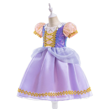 Κοριτσίστικο φόρεμα πριγκίπισσα με στρας και δίκτυ, για κορίτσια 3–8 ετών, ύφασμα μίγμα πολυεστέρα-βαμβακιού (65% πολυεστέρας, 35% βαμβάκι για επένδυση), επεξεργασία: δίπλωμα, επίστρωση, κοπή, ενζυμικό πλύσιμο, AQL 2.5