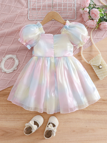 Φόρεμα για κορίτσια το καλοκαίρι σε στυλ πριγκίπισσας/Lolita/κορεατικό, πολυεστέρας, γραμμή Α, για ηλικίες 1-3 ετών, καλοκαίρι/άνοιξη