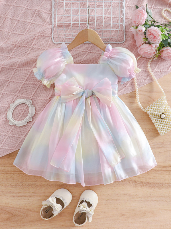 Ljetna haljina za djevojčice u stilu princeze/Lolita/Korejski, poliester, A-linijski kroj, uzrast 1-3 godina, ljeto/proljeće