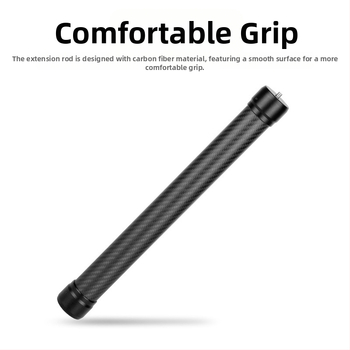 Stabilizator DSLR pentru cameră cu tijă de extensie din fibră de carbon, fără telecomandă, fără Bluetooth, fără iluminare de completare