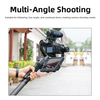 Stabilizator DSLR pentru cameră cu tijă de extensie din fibră de carbon, fără telecomandă, fără Bluetooth, fără iluminare de completare