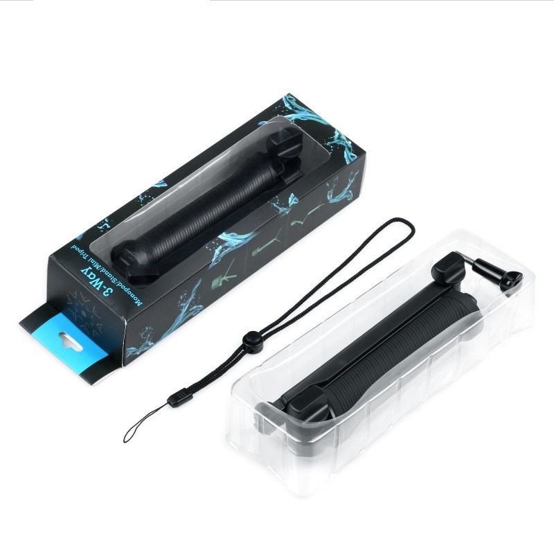 GOPRO háromrészes selfie stick GoPro Hero sorozathoz, PC anyag, puha tapintás, Hongli