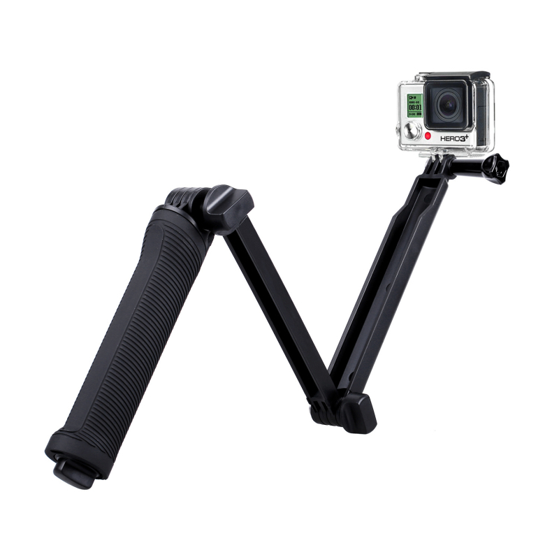 GOPRO háromrészes selfie stick GoPro Hero sorozathoz, PC anyag, puha tapintás, Hongli