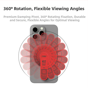 Magnetinis mobiliojo telefono laikiklis – 360° sukimas, sulankstomos stalinis dizainas, aliuminio lydinys