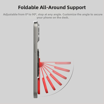 Magnetinis mobiliojo telefono laikiklis – 360° sukimas, sulankstomos stalinis dizainas, aliuminio lydinys